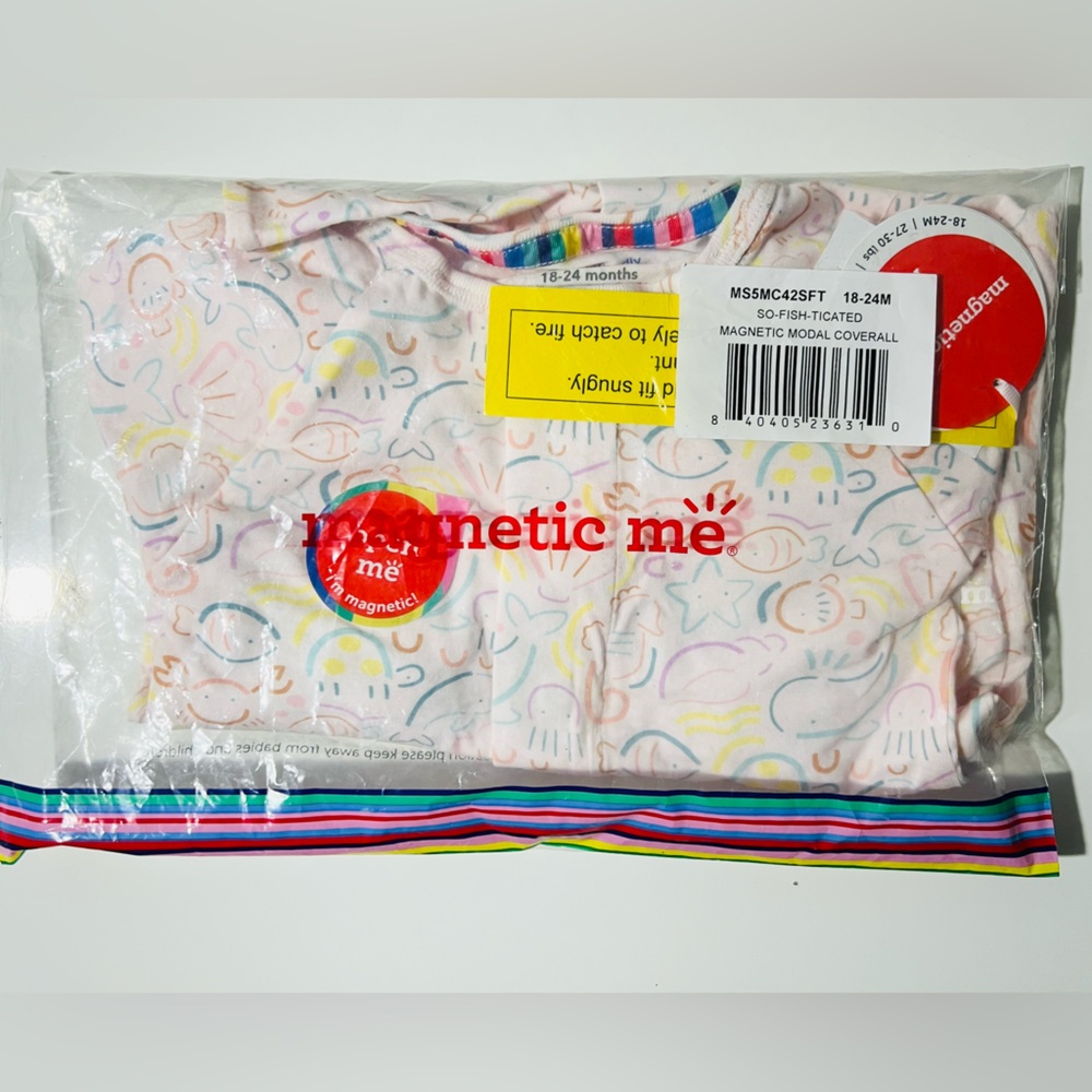 MAGNETIC ME So-Fish-Ticated magnetic modal footie 18/24 Months